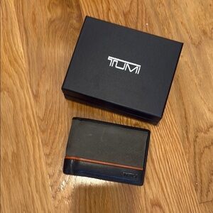 TUMI Black and Orange Men's Wallet